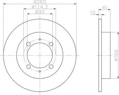 HELLA PAGID 8dd355105471 -  Тормозной диск